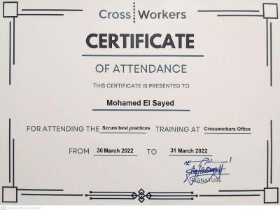 Scrum best practices Certificate